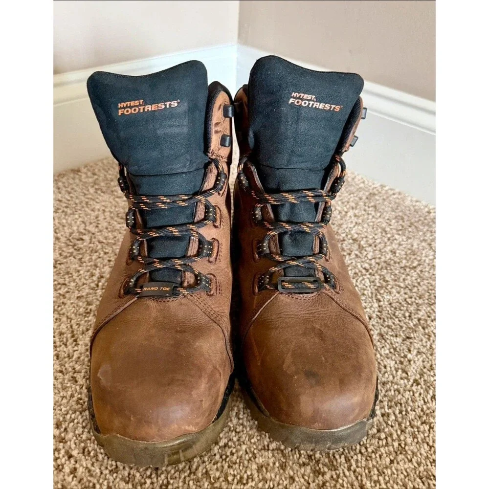 HYTEST K22471 FootRests Nano Toe Waterproof Work Boots Men's 10 3E EH Leather